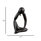 statue deep thinker black 8.5''x5.5'' china