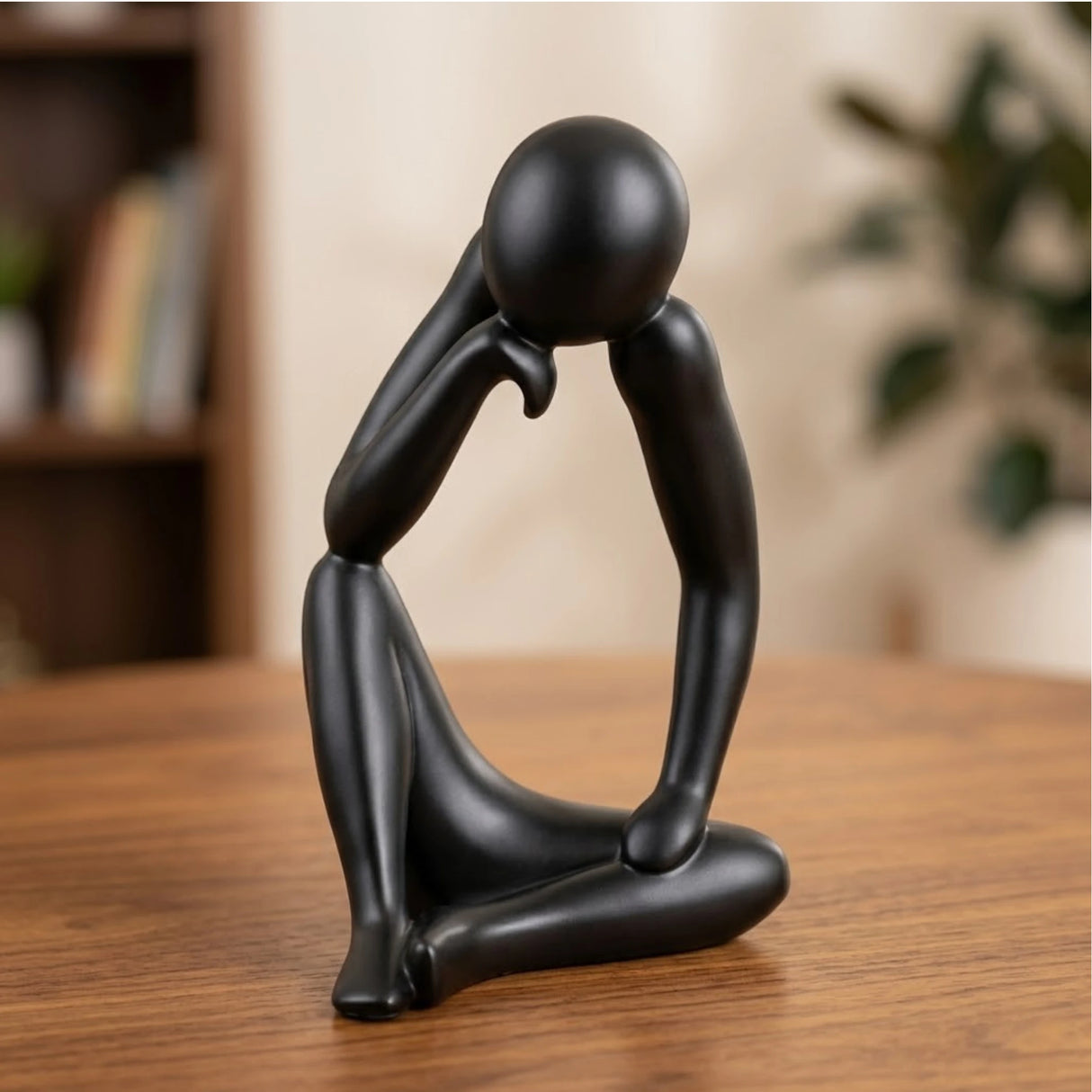 statue deep thinker black 8.5''x5.5'' china