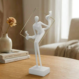 statue lady & metal frame white 13''x3.5'' china