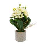 flower pot ceramic white freesia 10x3 china