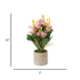 flower pot ceramic purple freesia 10x3 china