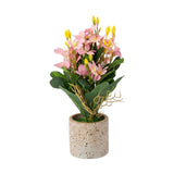 flower pot ceramic purple freesia 10x3 china