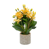flower pot ceramic yellow freesia 10x3 china
