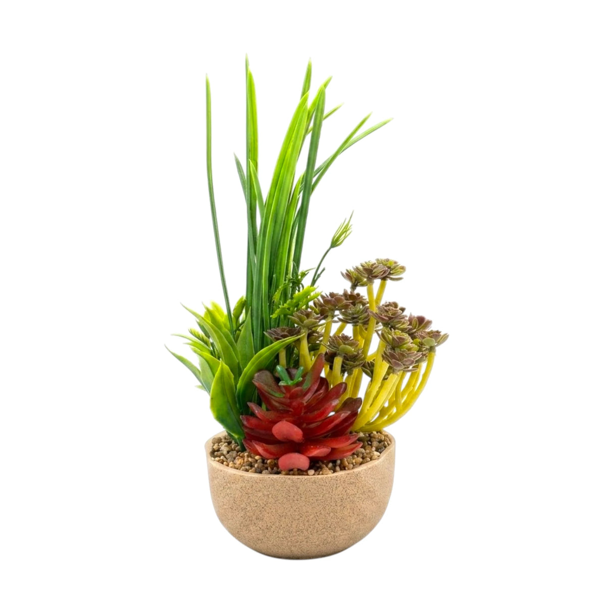 flower pot ceramic multi aloe-vera grass 11x5 china