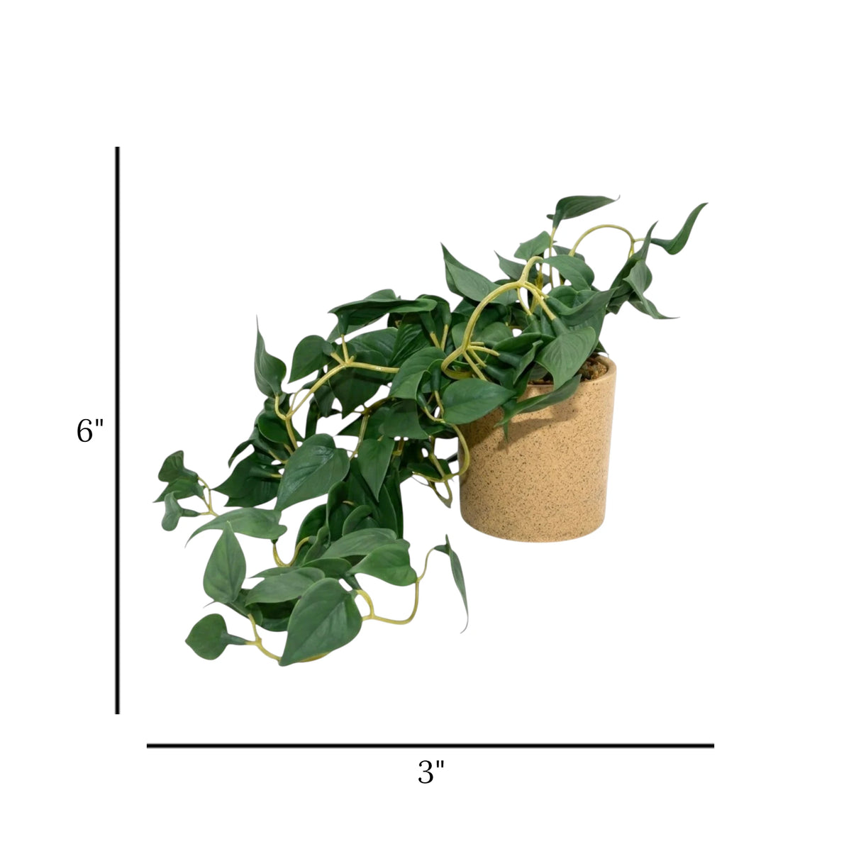 flower pot ceramic green foliage 6x3 china