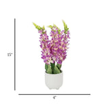 flower pot ceramic purple orchid 15''x4'' china