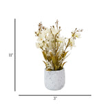 flower pot ceramic white blossom 11x3 china