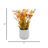 flower pot ceramic orange blossom 11x3 china