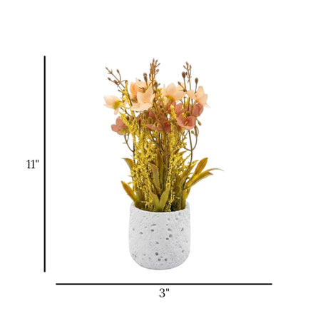 flower pot ceramic peach blossom 11x3 china