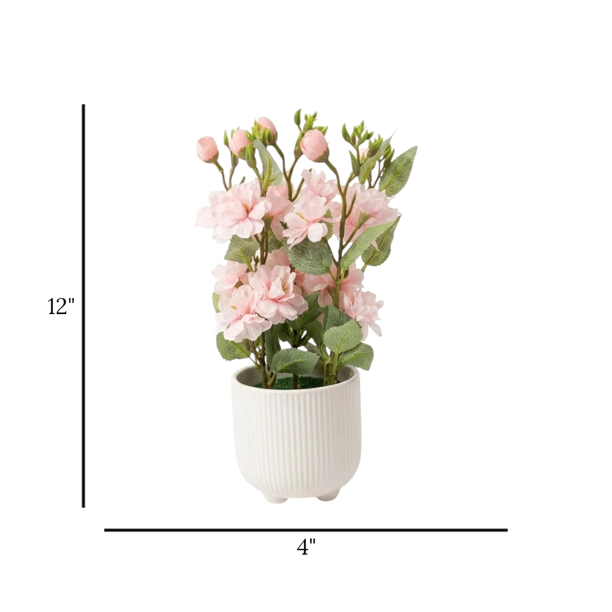 flower pot ceramic light pink camellia 12x4 china