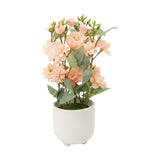 flower pot ceramic peach camellia 12''x4'' china