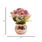 flower pot ceramic 2tone lavender peony 8x4 china