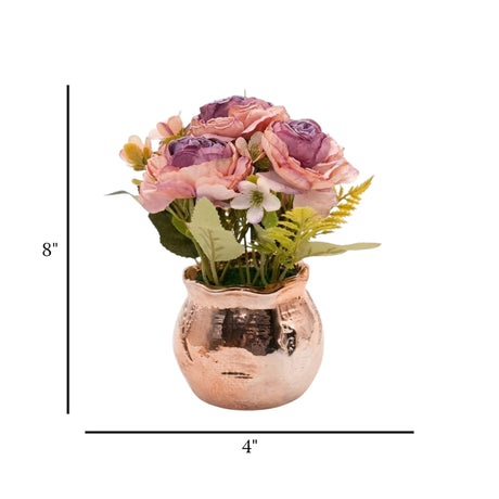 flower pot ceramic 2tone lavender peony 8x4 china