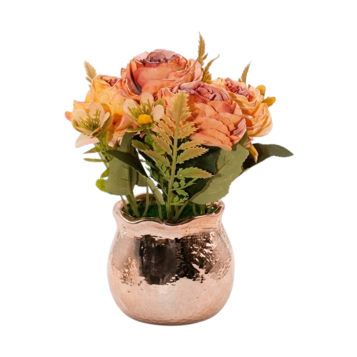flower pot ceramic 2tone orange peony 8x4 china