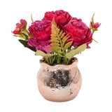 flower pot ceramic dark pink peony 8x4 china