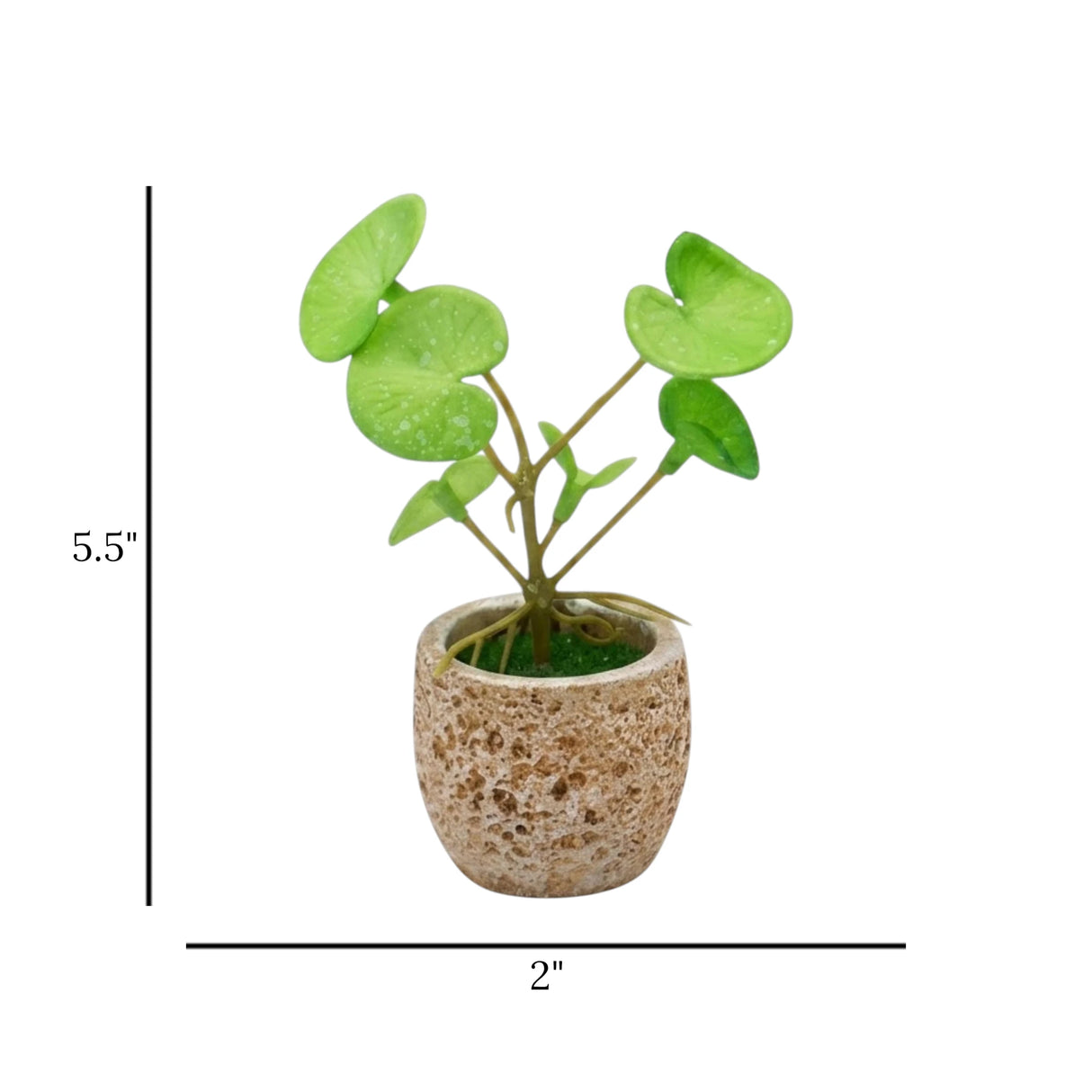 flower mini pot ceramic faux foliage 5.5x2 china