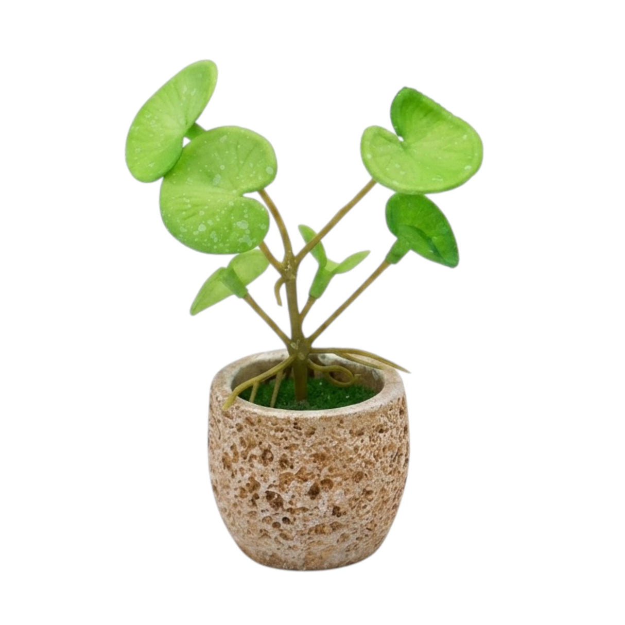 flower mini pot ceramic faux foliage 5.5x2 china