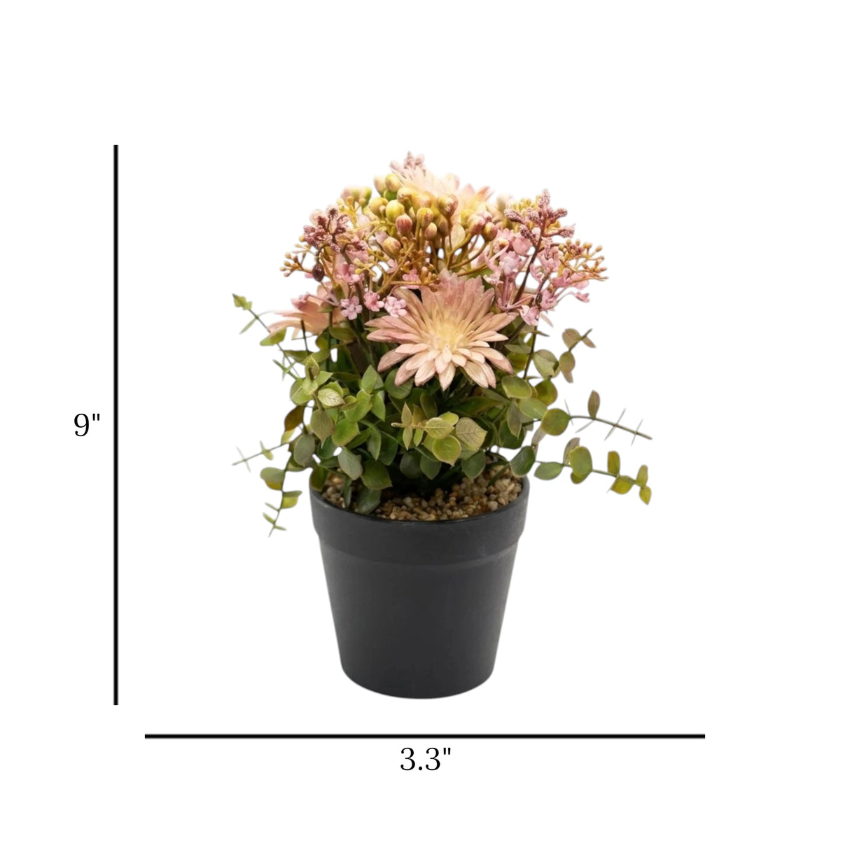 flower pot plastic purple florist daisy 9x3.3 china