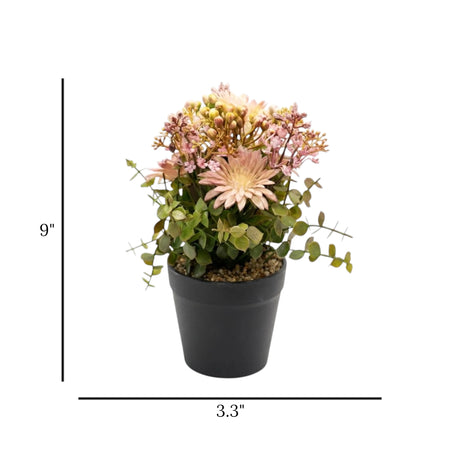 flower pot plastic purple florist daisy 9x3.3 china