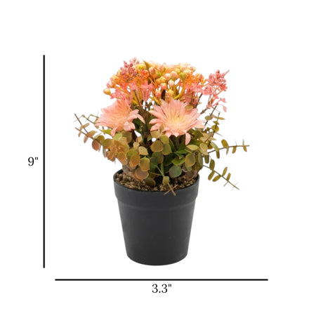 flower pot plastic pink florist daisy 9x3.3 china
