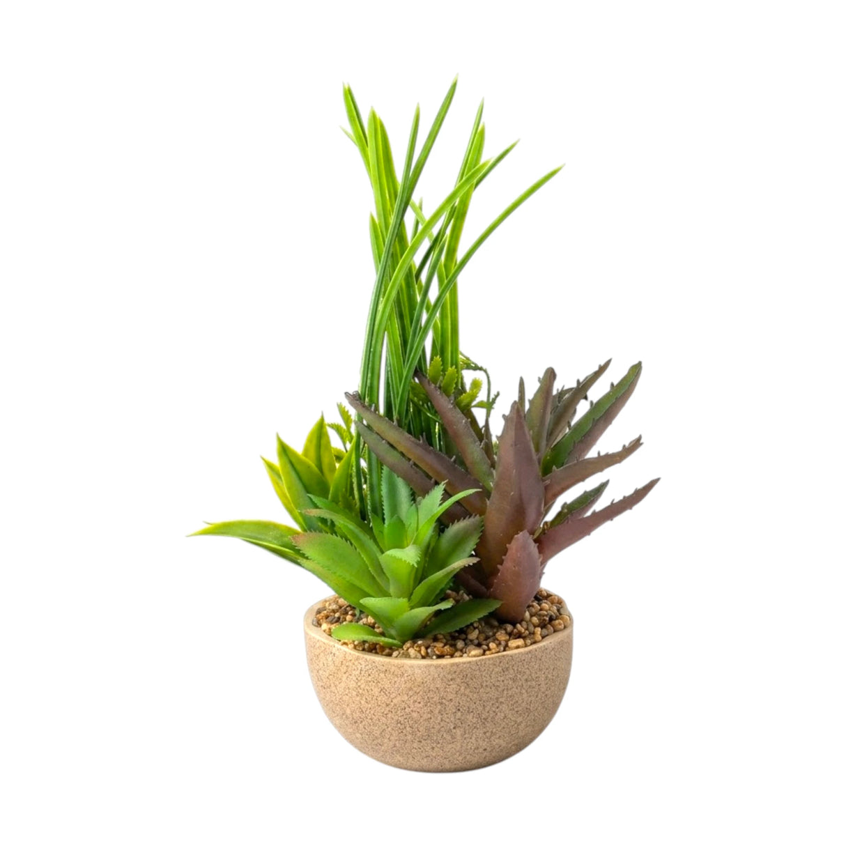flower pot ceramic aloe-vera & foliage grass 11x5 china