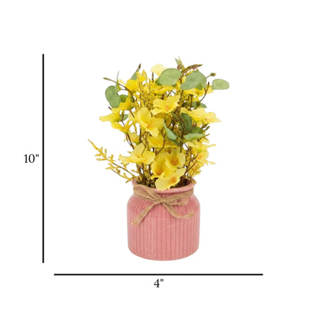 flower pot yellow blossom 10x4 china