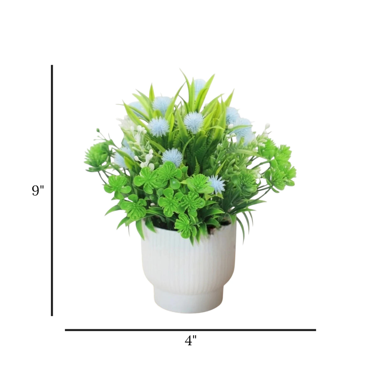 flower pot plastic blue mums 9x4 china