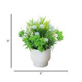 flower pot plastic blue mums 9x4 china