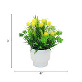 flower pot plastic yellow mums 9x4 china