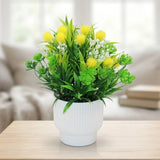 flower pot plastic yellow mums 9x4 china