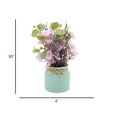 flower pot purple blossom 10x4 china