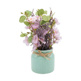 flower pot purple blossom 10x4 china