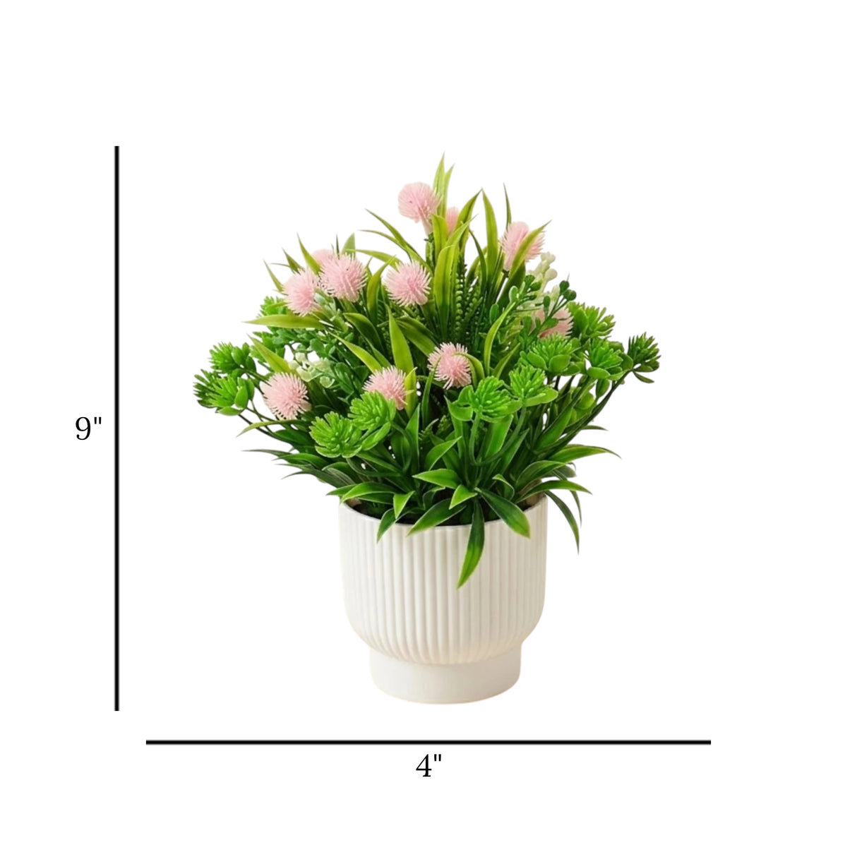 flower pot plastic pink mums 9''x4'' china