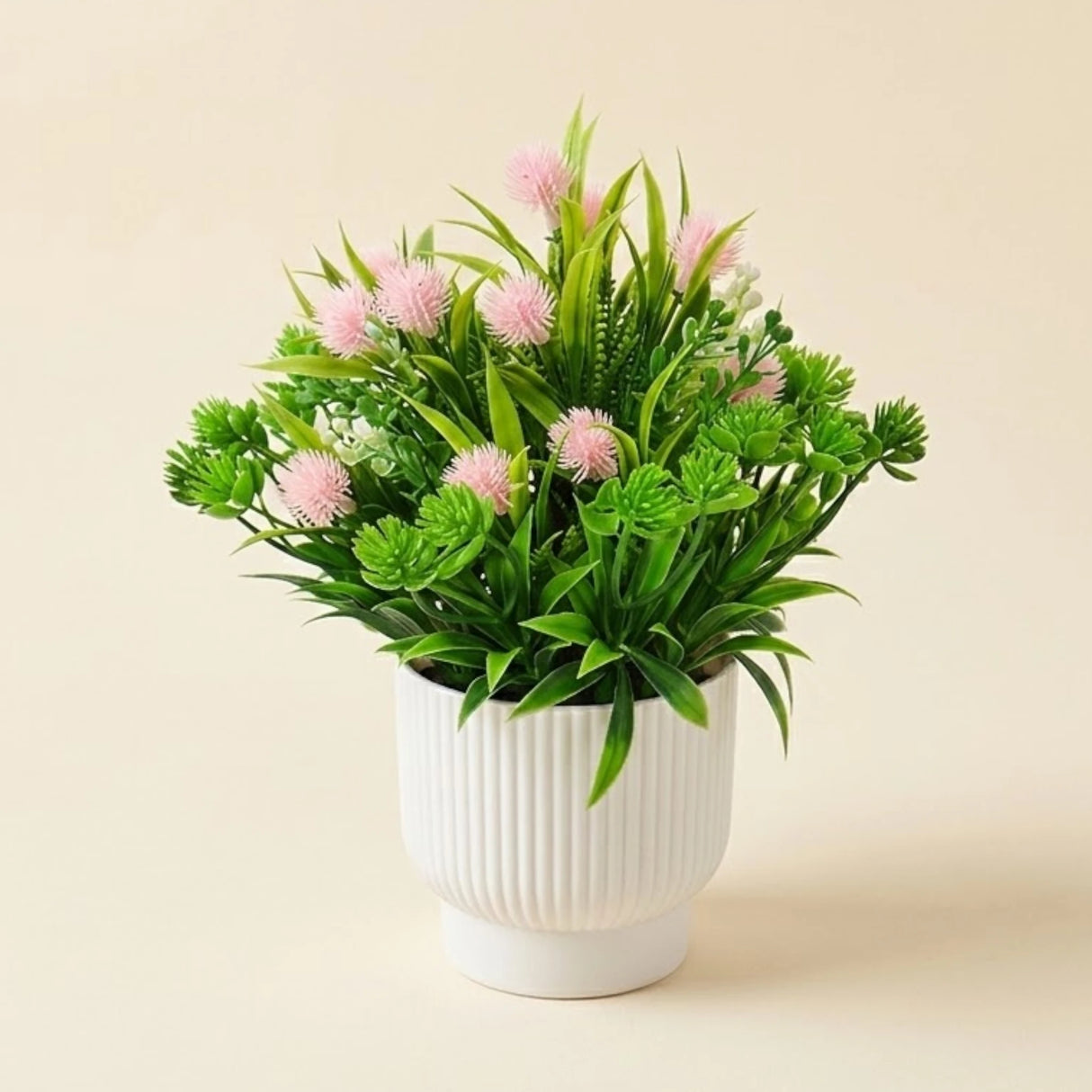 flower pot plastic pink mums 9''x4'' china