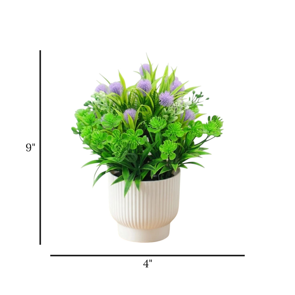 flower pot plastic purple mums 9x4 china