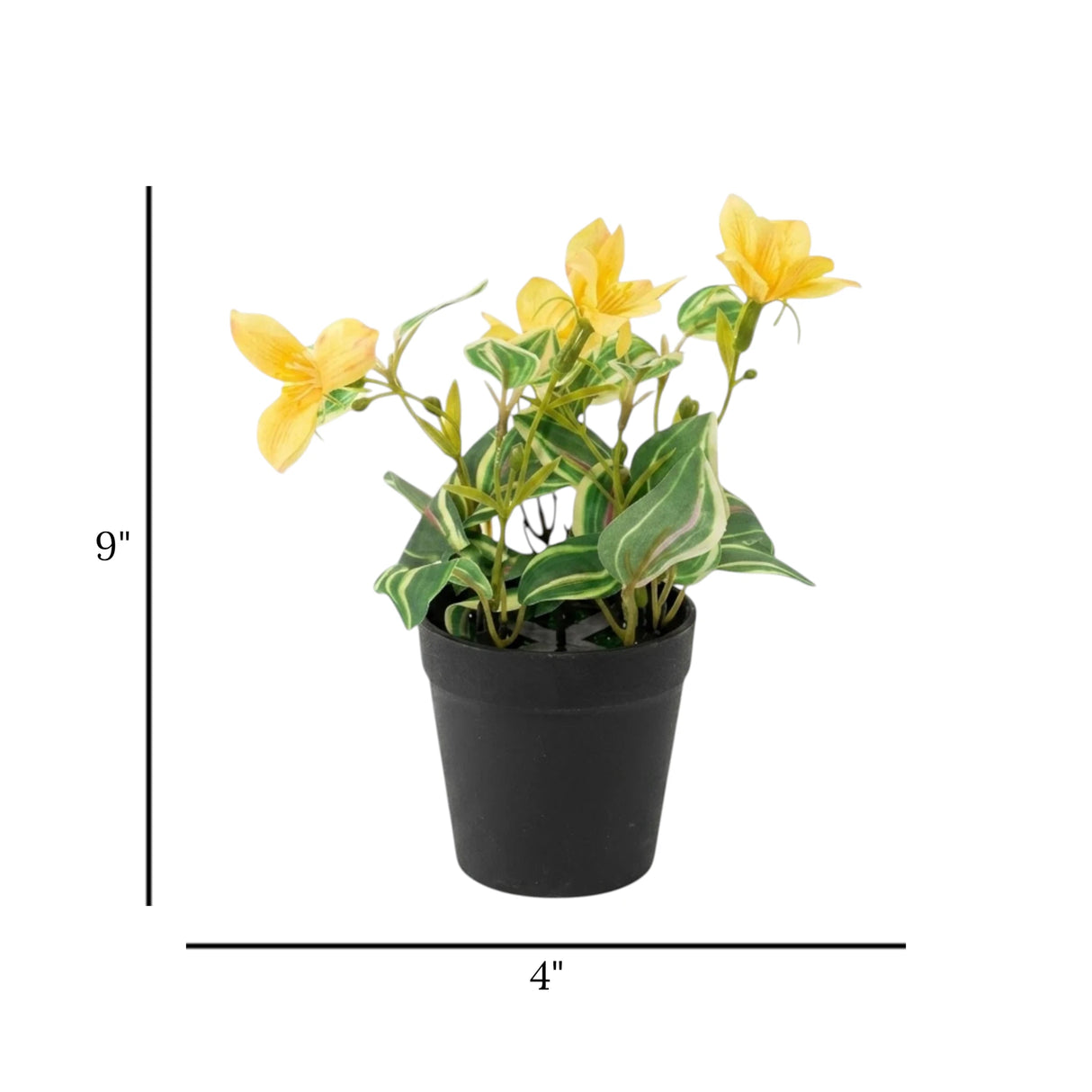 flower pot plastic yellow lily 9x4 china