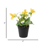 flower pot plastic yellow lily 9x4 china