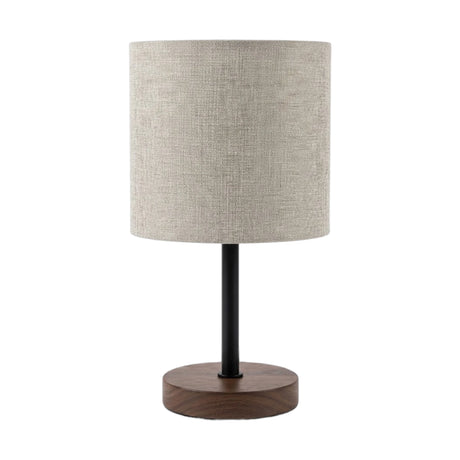 ceramic table lamp white & brown 11''x6'' china