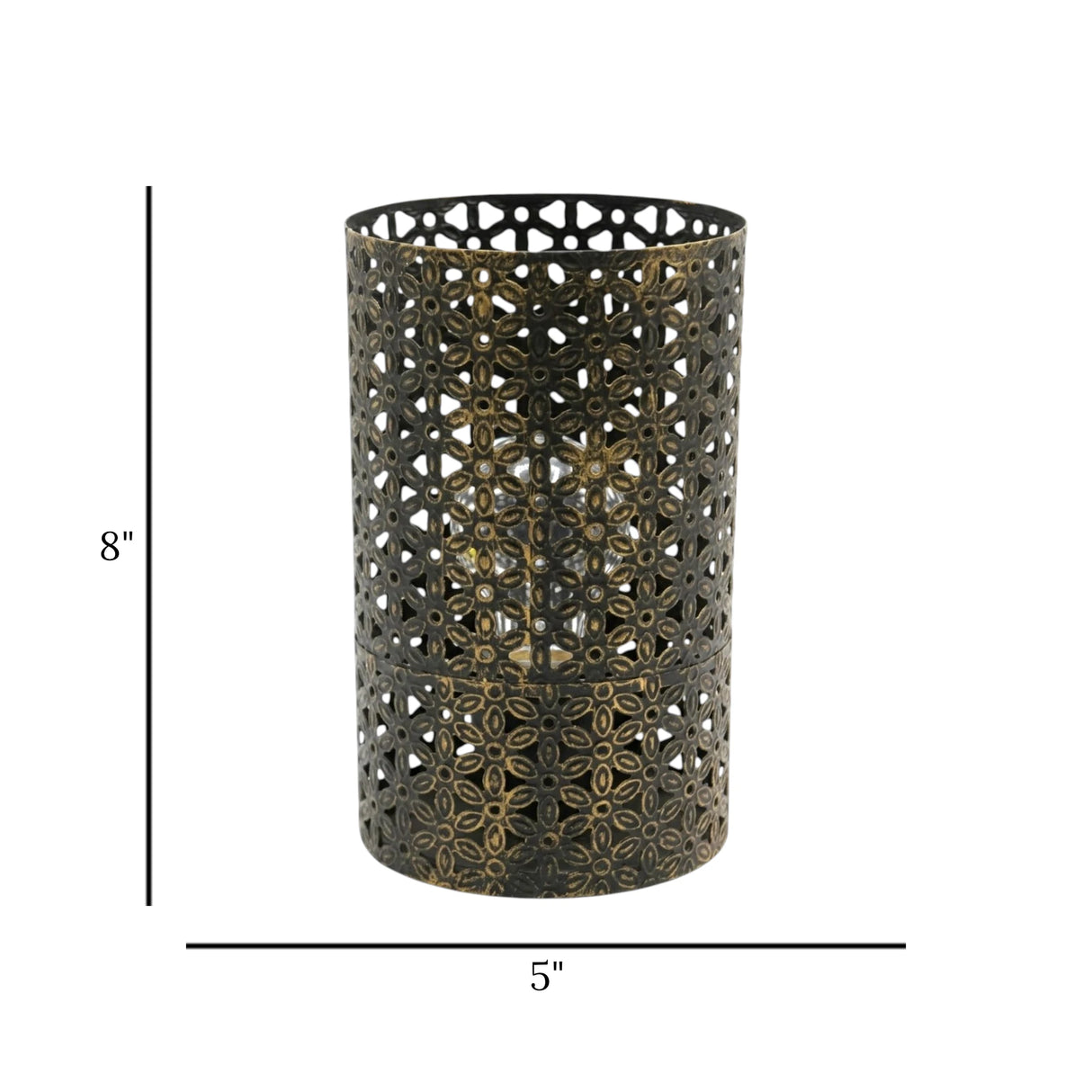 metal led lantern 2tone black 8''x5'' china