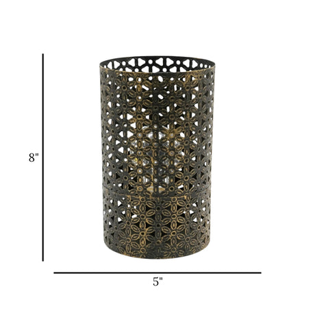 metal led lantern 2tone black 8''x5'' china