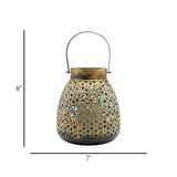 metal lantern antique cut work art 8''x7'' china