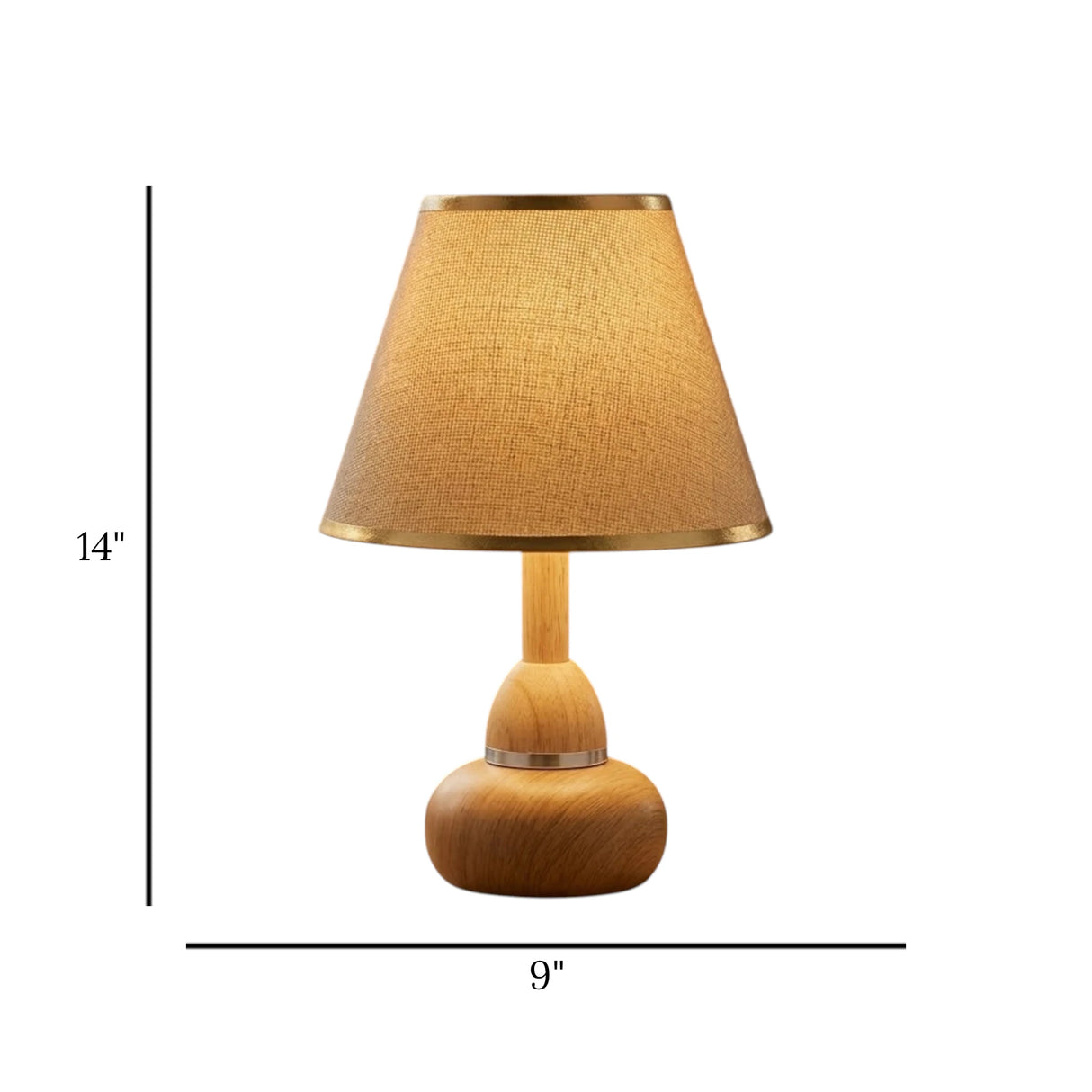 wooden table lamp cream 14''x9'' china