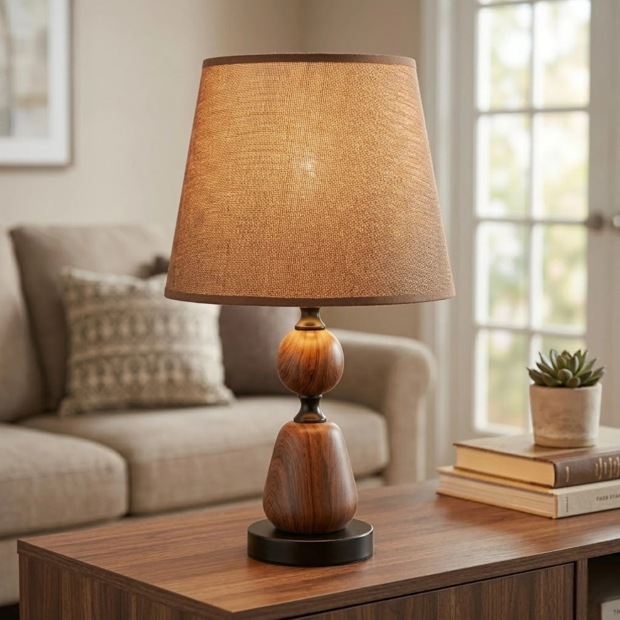 metal table lamp brown 17''x10'' china