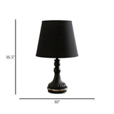 metal table lamp black 16.5''x10'' china