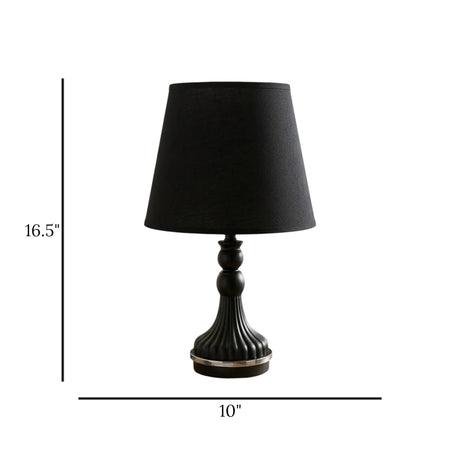 metal table lamp black 16.5''x10'' china