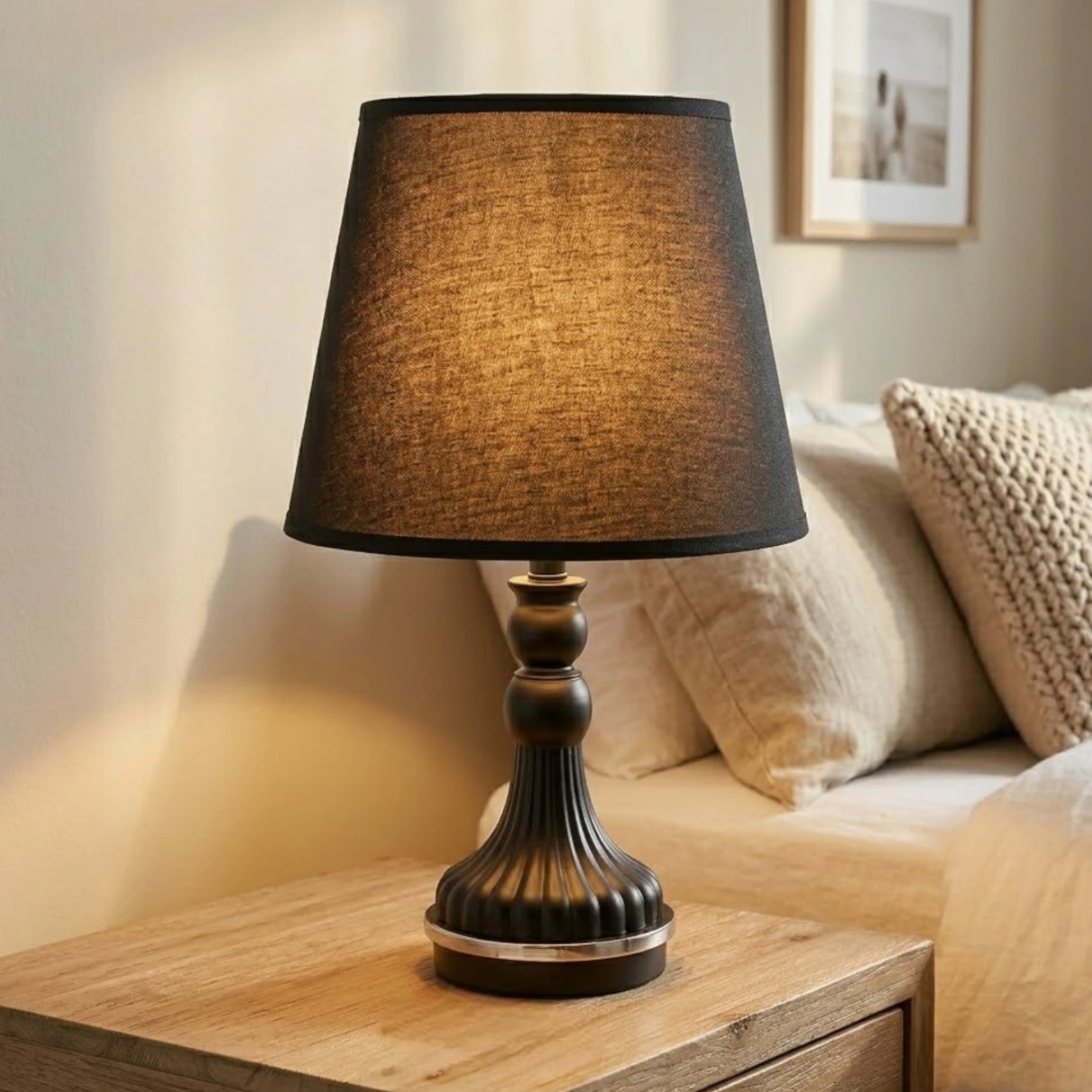 metal table lamp black 16.5''x10'' china