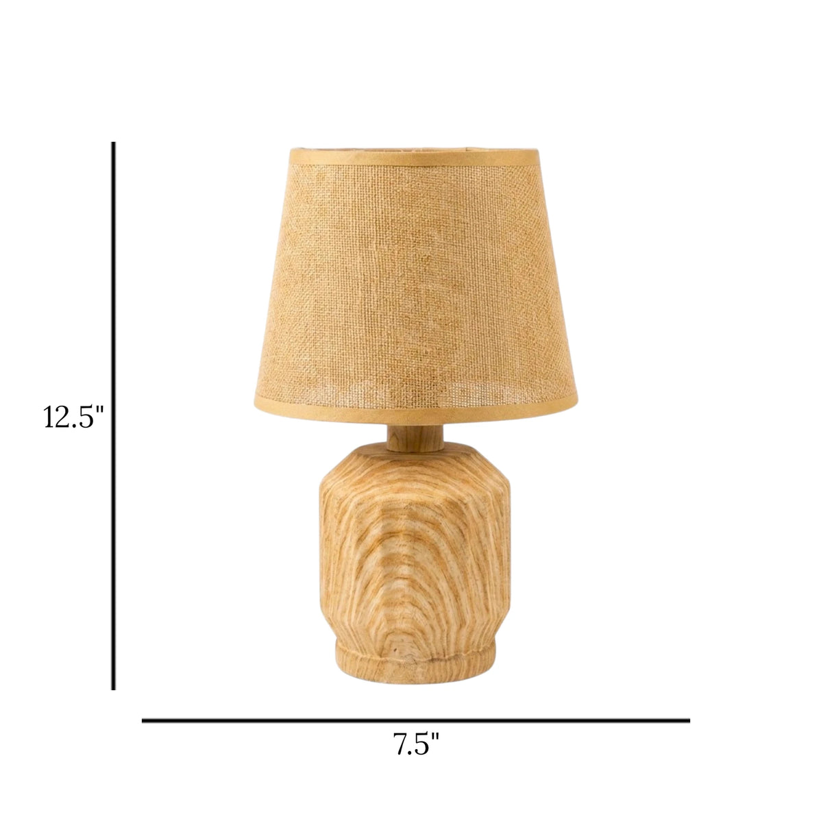 ceramic table lamp brown 12.5''x7.5'' china