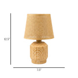 ceramic table lamp brown 12.5''x7.5'' china