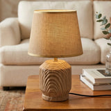 ceramic table lamp brown 12.5''x7.5'' china