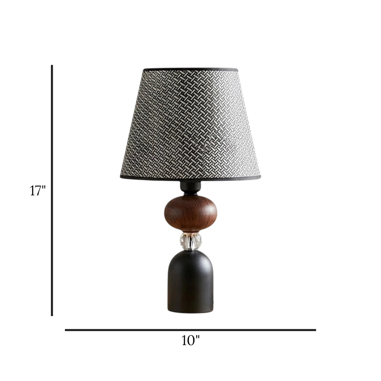 metal table lamp black 17''x10'' china